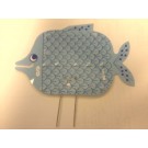 Fish Tag-Blue with Pins