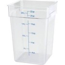 22 Qt. Square Food Storage Container, Clear 