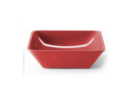 10" Square Bowl, Cranberry