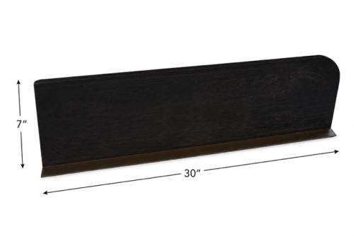 30" x 7" Black Curved Acrylic Divider
