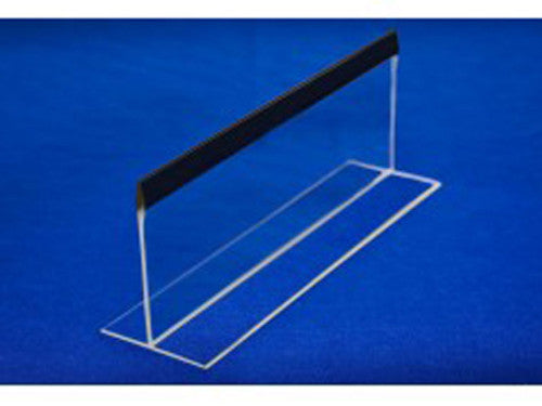 3"x30" Clear Black Tip Divider