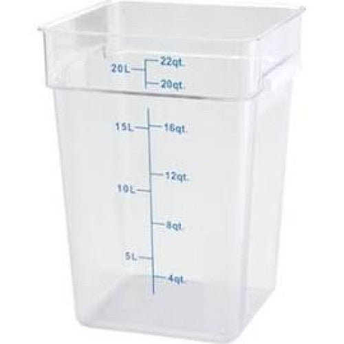 22 Qt. Square Food Storage Container, Clear