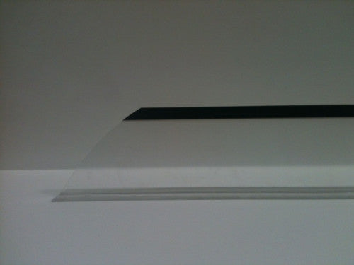 3x14 Clear Black Tip Divider, Angled