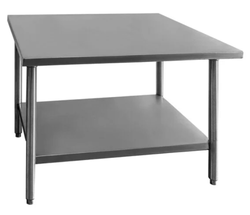 72 x 24 in. Galvanized Steel Kitchen Utility Table with Bottom Shelf