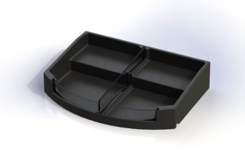 Curved Front Shelf Organizers 24" 18" x5"