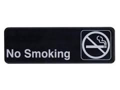 3x9 No Smoking Sign 