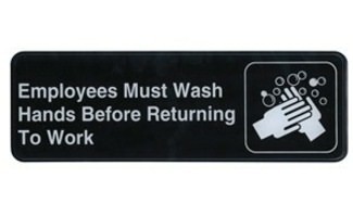 3x9 "Employees Must Wash Hands" Sign