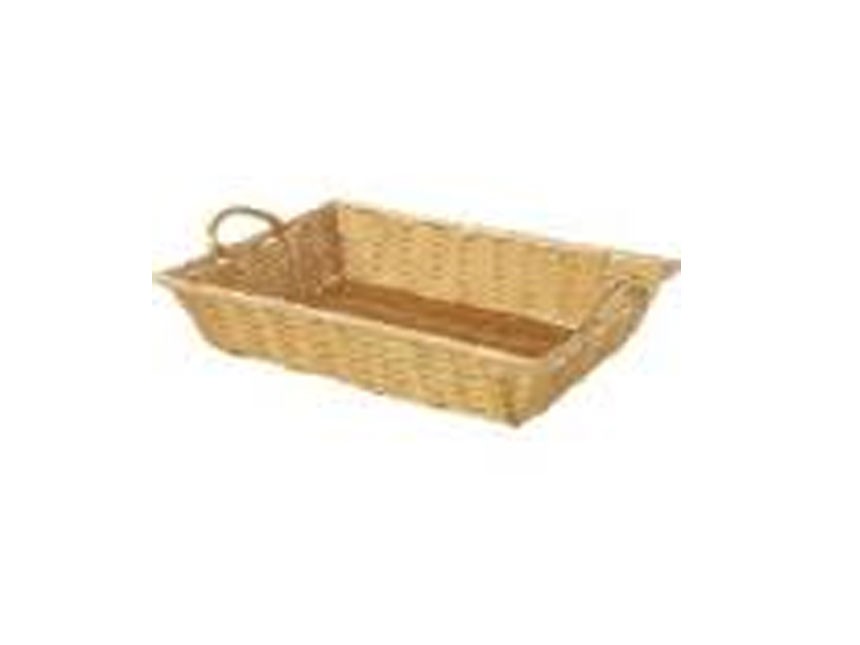 17x13 Rect Rattan Tray w/Handle