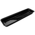 24" x 6 1/2" x 2" Black Acrylic Market Tray