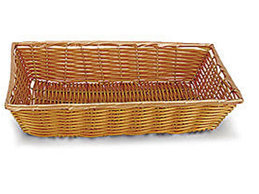 18"x12"x3" Brown Wicker Basket