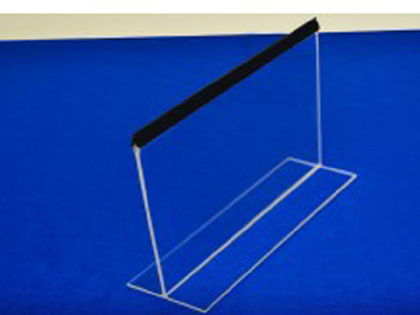 5"x30" Clear Black Tip Divider