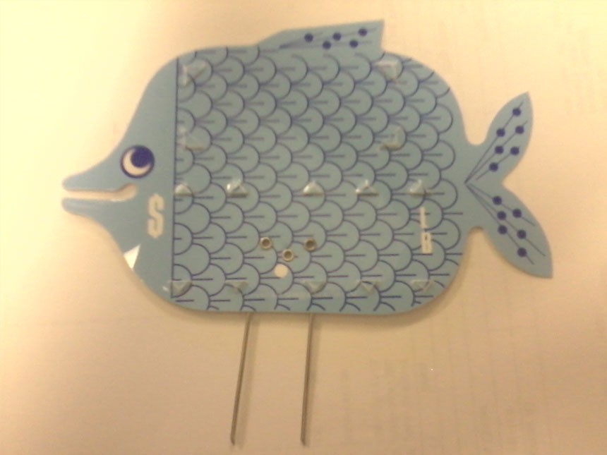 Fish Tag-Blue with Pins