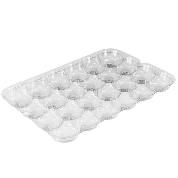 PS-20 Pro Stack 20 section clear plastic tray for apples and oranges 19 ½" x 13" x 1 3/4"