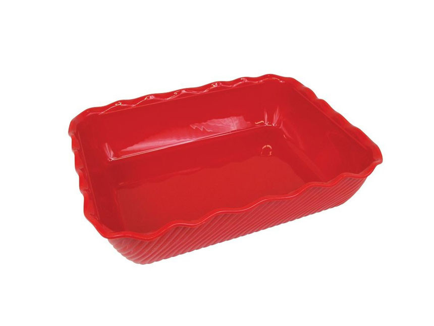 10"x13"x3" Deli Crock-Red