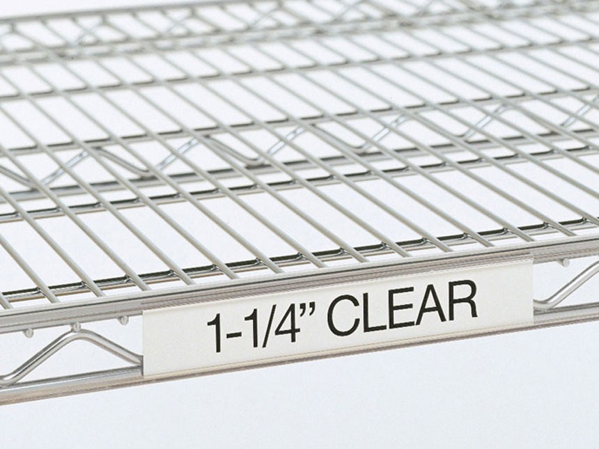 55"x1-1/4" Clear Label Holder for Wire Shelf
