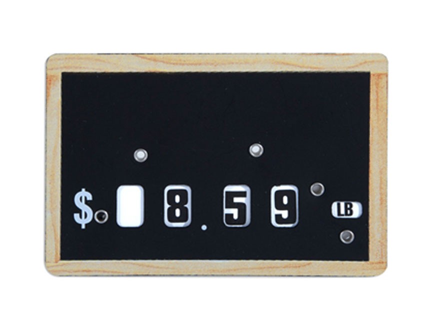 Meat Tag 3-Slot White with Pin, Insert & Numbers
