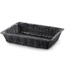 18"x12"x3" Black Wicker Basket