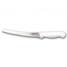 Curved Bread Knife 10" White Handle