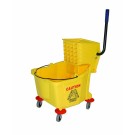 Mop Bucket w/Wringer Yellow 36QT.