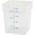 18 QT Square Food Storage Container, Clear 