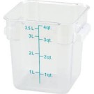 4 QT Square Food Storage Container, Clear 