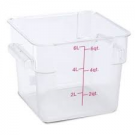 6 Qt. Square Food Storage Container, Clear 