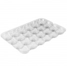 PS-24 Pro Stack 24 section clear plastic fruits tray 19 ½" x 13" x 1 3/4"