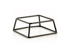 3"H Black Rubber Coated Steel Pedestal