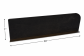 30" x 7" Black Curved Acrylic Divider