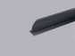 3x14 Clear Black Tip Divider, Angled