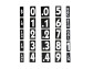 2-1/2" White/Black Strip Set