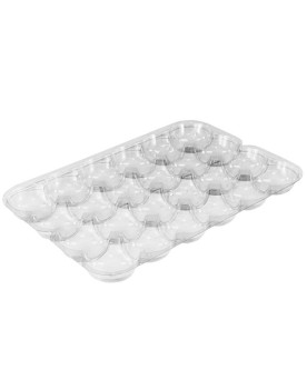 PS-24 Pro Stack 24 section clear plastic fruits tray 19 ½" x 13" x 1 3/4"